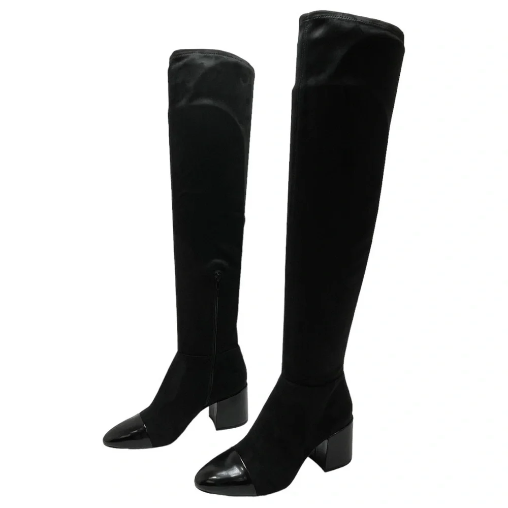 International Concepts Alvita OTK Faux Leather Suede Womens Boots Size 5.5M